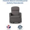 imageDelta Children Blair Slim Nursery Glider Swivel Rocker Chair CreamCharcoal