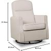 imageDelta Children Blair Slim Nursery Glider Swivel Rocker Chair CreamCream