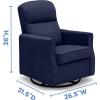 imageDelta Children Blair Slim Nursery Glider Swivel Rocker Chair CreamNavy