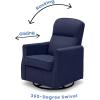 imageDelta Children Blair Slim Nursery Glider Swivel Rocker Chair CreamNavy