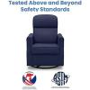 imageDelta Children Blair Slim Nursery Glider Swivel Rocker Chair CreamNavy