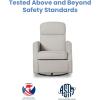 imageDelta Children Blair Slim Nursery Glider Swivel Rocker Chair CreamTaupe