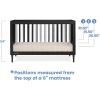 imageDelta Children Bowie 4in1 Convertible Acrylic Crib  Greenguard Gold Certified Black EbonyCrib