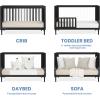 imageDelta Children Bowie 4in1 Convertible Acrylic Crib  Greenguard Gold Certified Black EbonyCrib