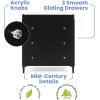 imageDelta Children Bowie 4in1 Convertible Acrylic Crib  Greenguard Gold Certified Black EbonyDresser