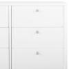 imageDelta Children Brooks 6 Drawer Dresser with Interlocking Drawers Includes 3 Sets of Knobs  Choose from Natural Brushed Nickel ampamp Melted Bronze Bianca WhiteBianca White