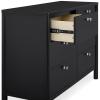imageDelta Children Brooks 6 Drawer Dresser with Interlocking Drawers Includes 3 Sets of Knobs  Choose from Natural Brushed Nickel ampamp Melted Bronze Bianca WhiteMidnight Grey
