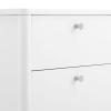 imageDelta Children Brooks 6 Drawer Dresser with Interlocking Drawers Includes 3 Sets of Knobs  Choose from Natural Brushed Nickel ampamp Melted Bronze Bianca WhiteBianca White