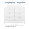 imageDelta Children Brooks 6 Drawer Dresser with Interlocking Drawers Includes 3 Sets of Knobs  Choose from Natural Brushed Nickel ampamp Melted Bronze Bianca WhiteBianca White