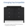 imageDelta Children Brooks 6 Drawer Dresser with Interlocking Drawers Includes 3 Sets of Knobs  Choose from Natural Brushed Nickel ampamp Melted Bronze Bianca WhiteMidnight Grey