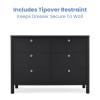 imageDelta Children Brooks 6 Drawer Dresser with Interlocking Drawers Includes 3 Sets of Knobs  Choose from Natural Brushed Nickel ampamp Melted Bronze Bianca WhiteMidnight Grey