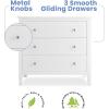 imageDelta Children Campbell 3 Drawer Dresser Midnight GreyBianca White