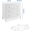 imageDelta Children Campbell 3 Drawer Dresser Midnight GreyBianca White