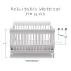 imageDelta Children Canton 4in1 Convertible Crib  Easy to Assemble Espresso CherryBianca White