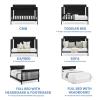imageDelta Children Canton 4in1 Convertible Crib  Easy to Assemble Espresso CherryBlack Ebony