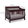 imageDelta Children Canton 4in1 Convertible Crib  Easy to Assemble Espresso CherryEspresso Cherry