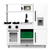 imageDelta Children Deluxe Modern Kitchen  Toy Kitchen Playset with Realistic Knobs That TurnClick Oven Sink and FridgeFreezer with Ice Maker White