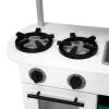 imageDelta Children Deluxe Modern Kitchen  Toy Kitchen Playset with Realistic Knobs That TurnClick Oven Sink and FridgeFreezer with Ice Maker White