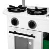 imageDelta Children Deluxe Modern Kitchen  Toy Kitchen Playset with Realistic Knobs That TurnClick Oven Sink and FridgeFreezer with Ice Maker White