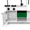 imageDelta Children Deluxe Modern Kitchen  Toy Kitchen Playset with Realistic Knobs That TurnClick Oven Sink and FridgeFreezer with Ice Maker White