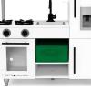 imageDelta Children Deluxe Modern Kitchen  Toy Kitchen Playset with Realistic Knobs That TurnClick Oven Sink and FridgeFreezer with Ice Maker White