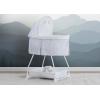 imageDelta Children Deluxe Soothing Dreams Bassinet Grey WindchimeGrey Windchime