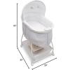 imageDelta Children Deluxe Soothing Dreams Bassinet Grey WindchimeGrey Windchime