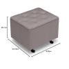 imageDelta Children Diamond Tufted Gliding Ottoman French GreyFrench Grey