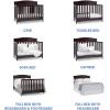 imageDelta Children Emery 4in1 Convertible Baby Crib  Greenguard Gold Certified WhiteDark Chocolate