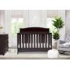 imageDelta Children Emery 4in1 Convertible Baby Crib  Greenguard Gold Certified WhiteDark Chocolate