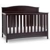 imageDelta Children Emery 4in1 Convertible Baby Crib  Greenguard Gold Certified WhiteDark Chocolate