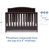 imageDelta Children Emery 4in1 Convertible Baby Crib  Greenguard Gold Certified WhiteDark Chocolate