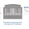 imageDelta Children Emery 4in1 Convertible Baby Crib  Greenguard Gold Certified WhiteGrey