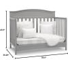 imageDelta Children Emery 4in1 Convertible Baby Crib  Greenguard Gold Certified WhiteGrey