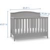 imageDelta Children Emery 4in1 Convertible Baby Crib  Greenguard Gold Certified WhiteGrey