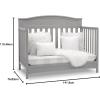 imageDelta Children Emery 4in1 Convertible Baby Crib  Greenguard Gold Certified WhiteGrey