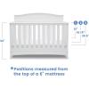 imageDelta Children Emery 4in1 Convertible Baby Crib  Greenguard Gold Certified WhiteWhite
