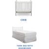 imageDelta Children Emery Mini Convertible Baby Crib with 275inch Mattress GreyBianca White