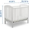 imageDelta Children Emery Mini Convertible Baby Crib with 275inch Mattress GreyBianca White