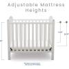 imageDelta Children Emery Mini Convertible Baby Crib with 275inch Mattress GreyBianca White