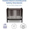 imageDelta Children Emery Mini Convertible Baby Crib with 275inch Mattress GreyDark Chocolate