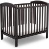 imageDelta Children Emery Mini Convertible Baby Crib with 275inch Mattress GreyDark Chocolate