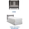 imageDelta Children Emery Mini Convertible Baby Crib with 275inch Mattress GreyDark Chocolate