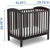 imageDelta Children Emery Mini Convertible Baby Crib with 275inch Mattress GreyDark Chocolate