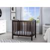 imageDelta Children Emery Mini Convertible Baby Crib with 275inch Mattress GreyDark Chocolate