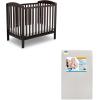 imageDelta Children Emery Mini Convertible Baby Crib with 275inch Mattress GreyDark Chocolate