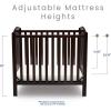 imageDelta Children Emery Mini Convertible Baby Crib with 275inch Mattress GreyDark Chocolate