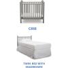 imageDelta Children Emery Mini Convertible Baby Crib with 275inch Mattress GreyGrey
