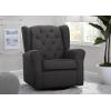 imageDelta Children Emma Nursery Glider Swivel Rocker Chair Greenguard Gold Certified French GreyCharcoal