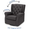 imageDelta Children Emma Nursery Glider Swivel Rocker Chair Greenguard Gold Certified French GreyCharcoal